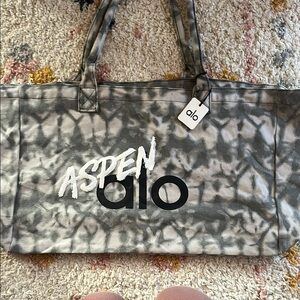 ALO Yoga Gray Graffiti Tote Bag